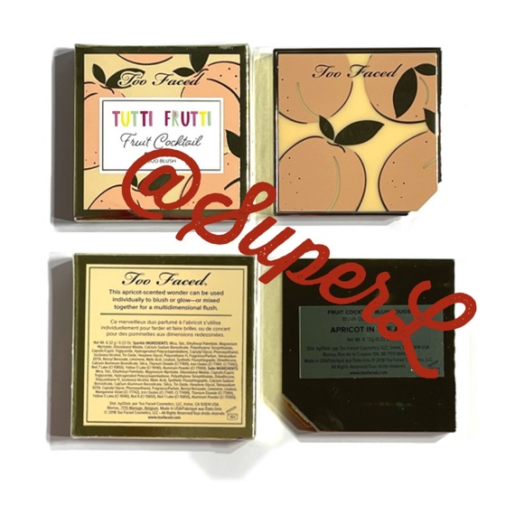 2/$25 NEW Limited Edition Too Faced Tutti Frutti Blush Duo Apricot in Act - Picture 7 of 14